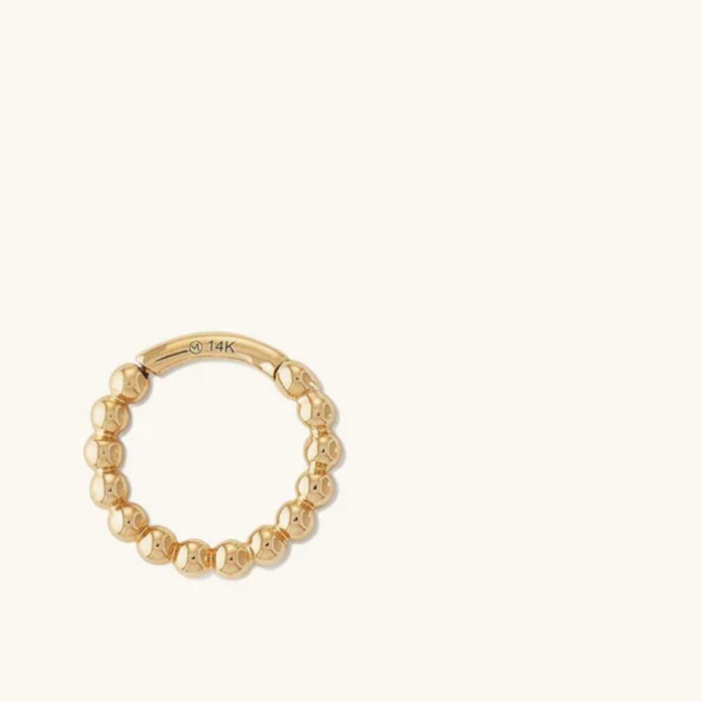 Mejuri Cartilage Beaded Mini Hoop